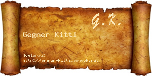 Gegner Kitti névjegykártya